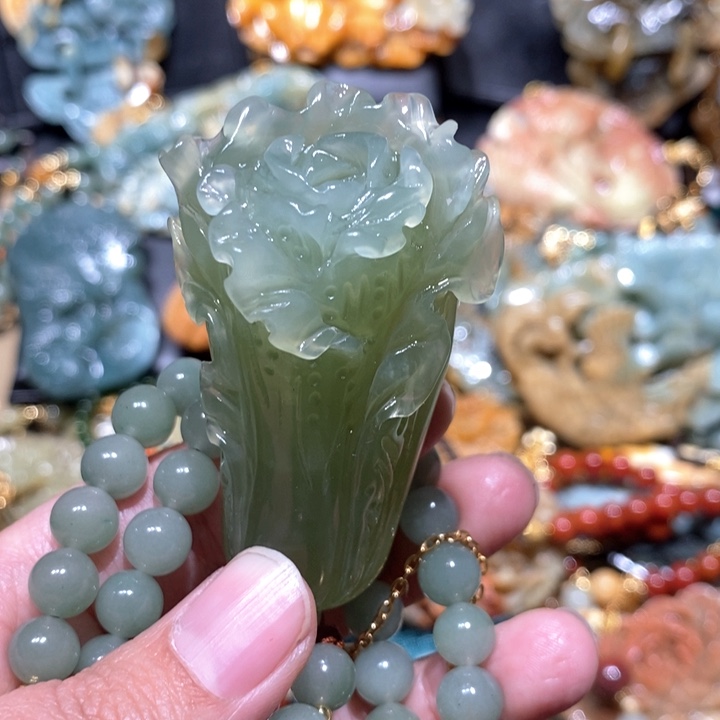 岫玉毛衣链未镶嵌