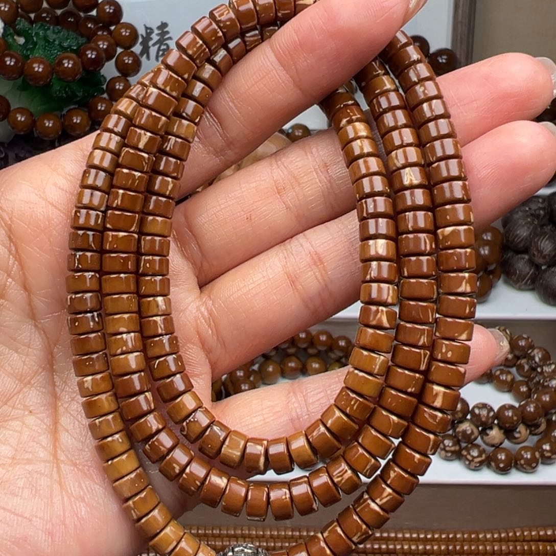 紫金鼠手串卡6*3.5实心花皮药片脖挂