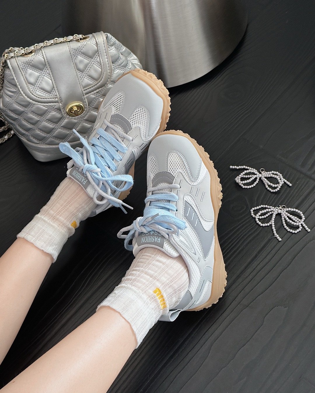 5886 低跟德训鞋鞋子时尚休闲鞋夏季休闲鞋休闲风透气女鞋