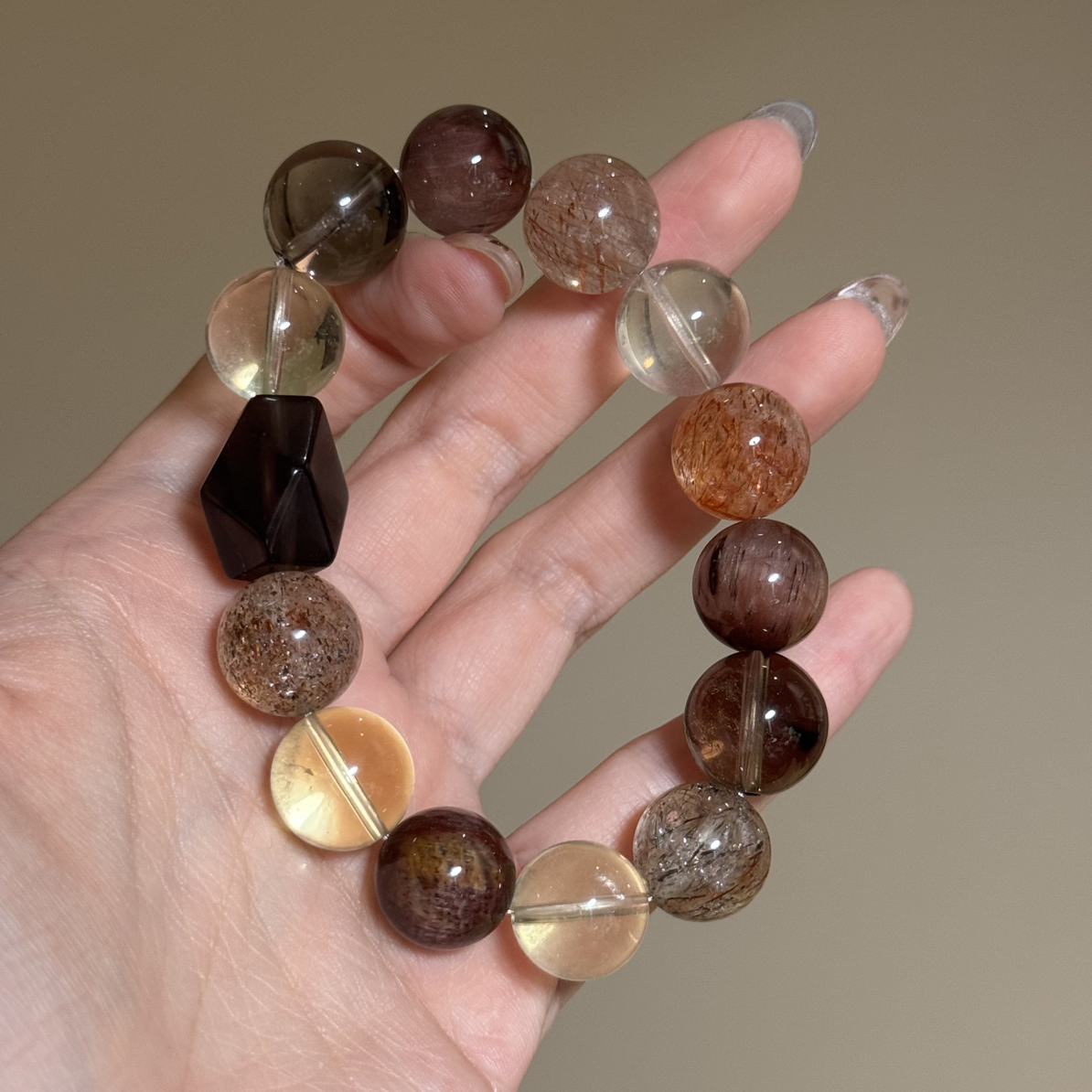 复古秋冬氛围感天然水晶手串