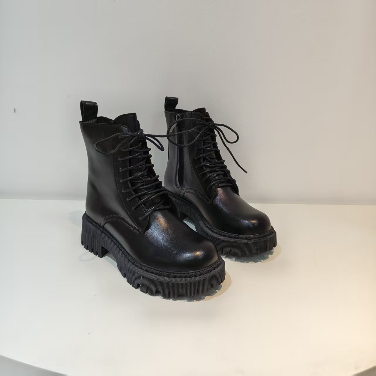 黑色【绒里】HMD8139-1短靴女鞋2025新款冬季时装短筒瘦瘦靴子