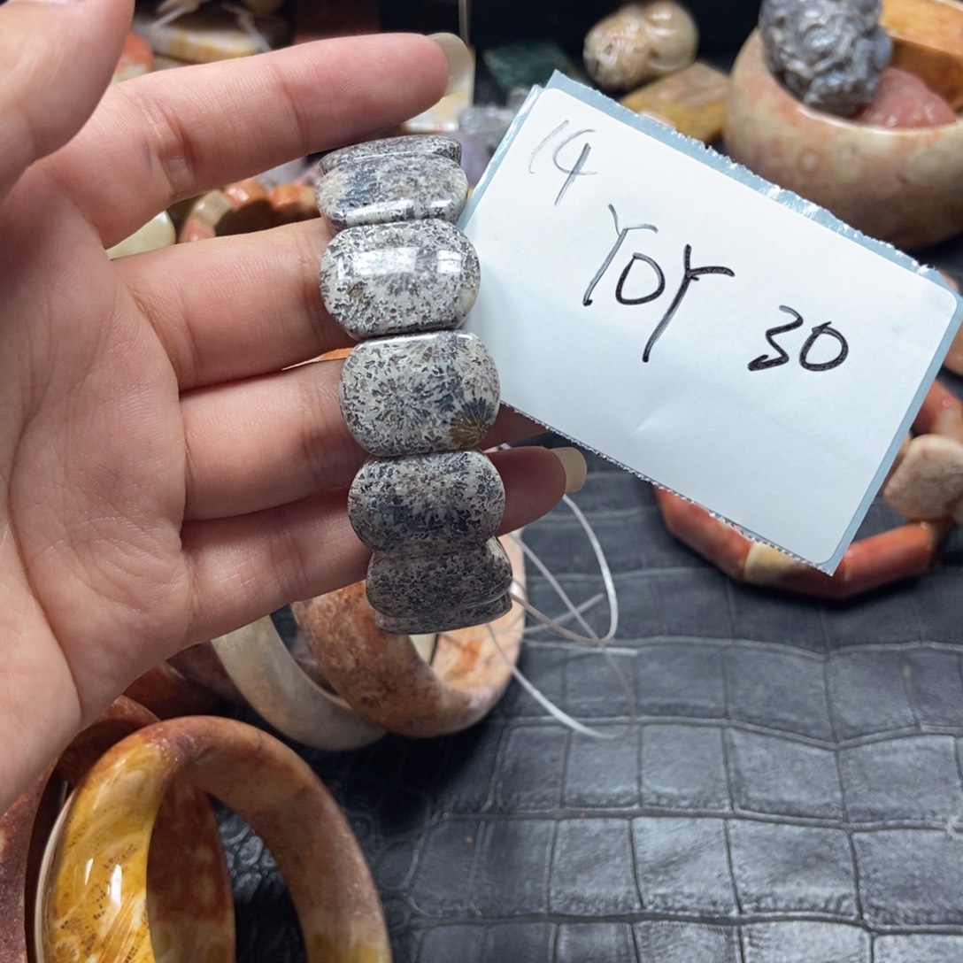 Y***Y硅化珊瑚（珊瑚玉）未镶嵌珠宝半成品14