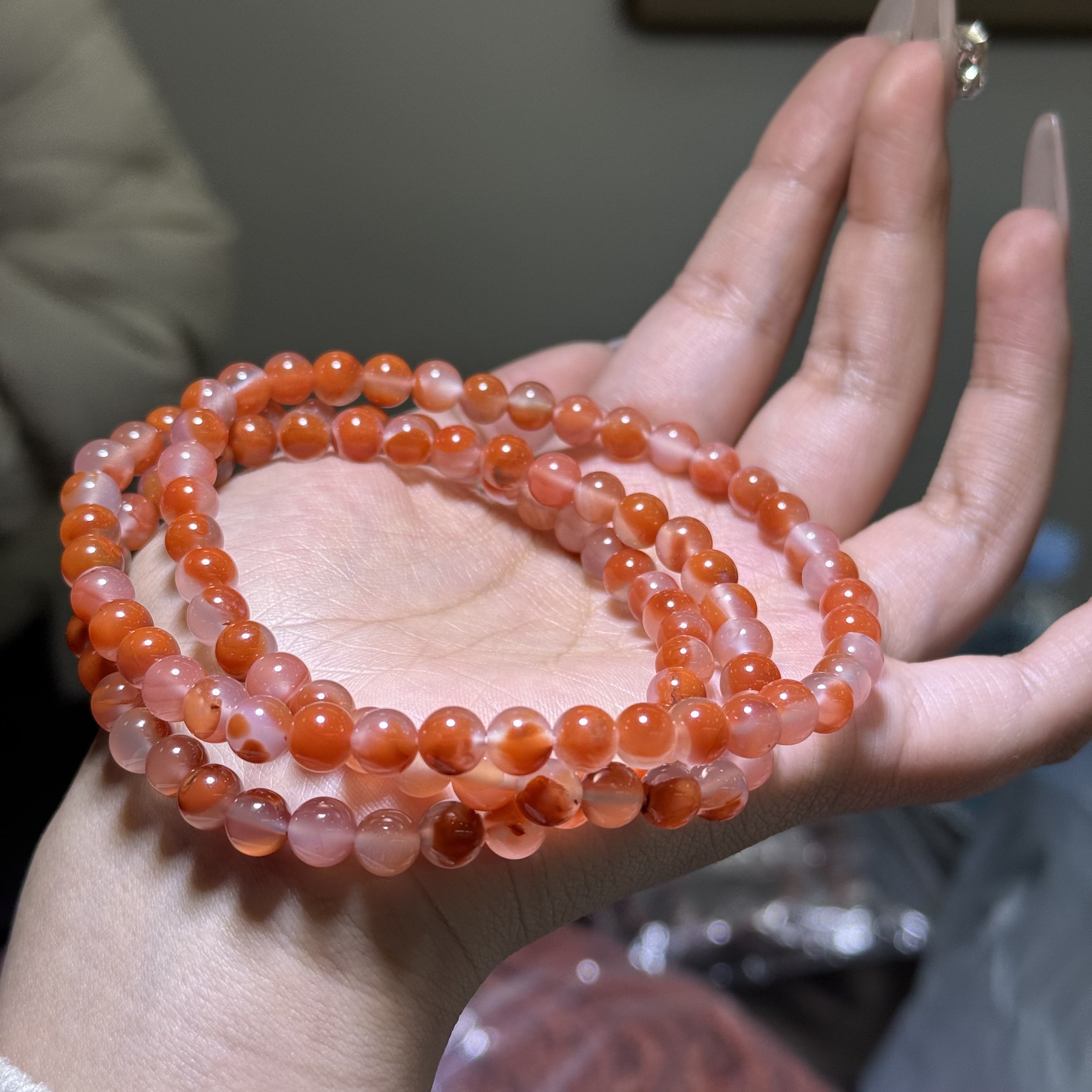 南红玛瑙颈饰未镶嵌卡7鸿运当头项链拍一发一