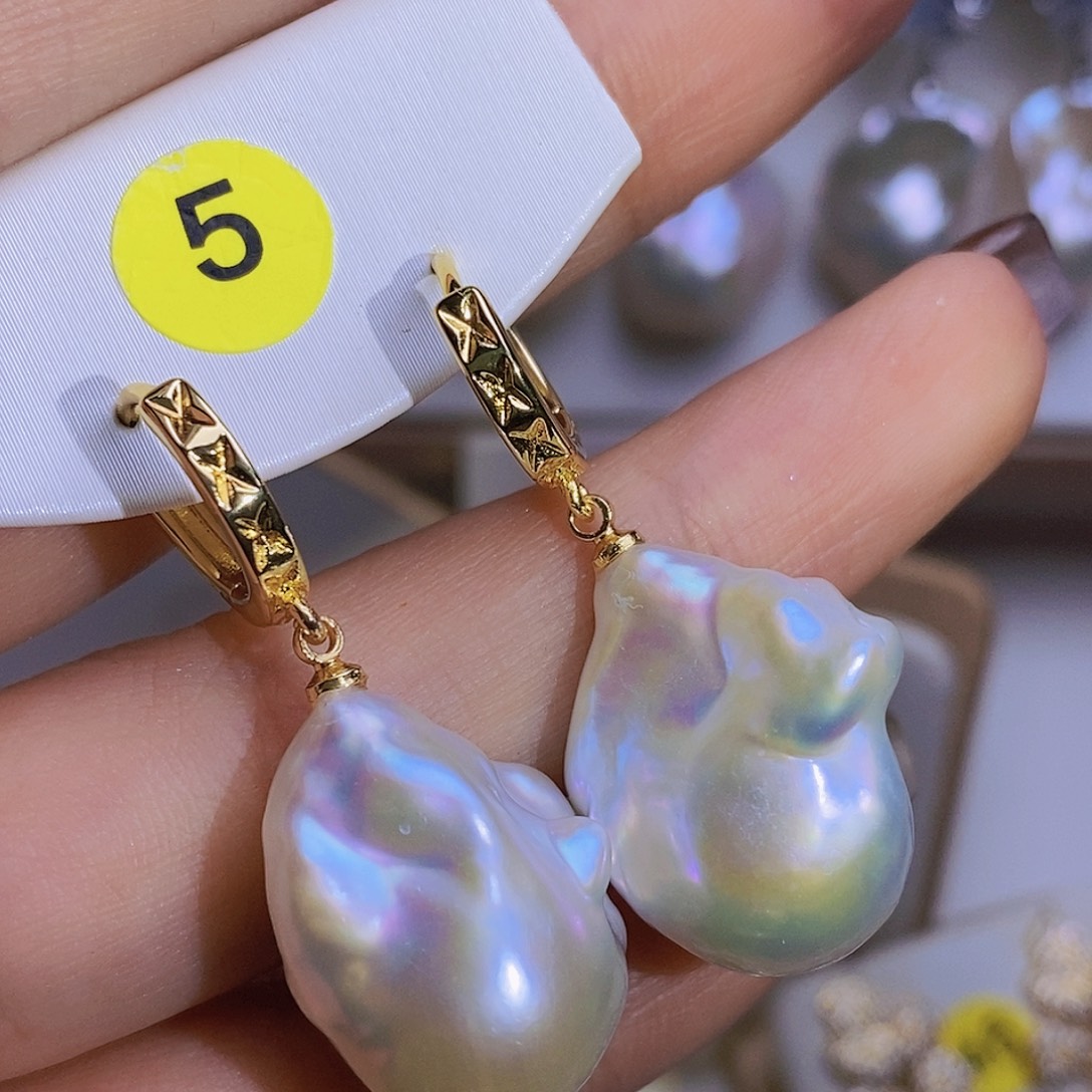 淡水珍珠银S925镶嵌淡水珍珠