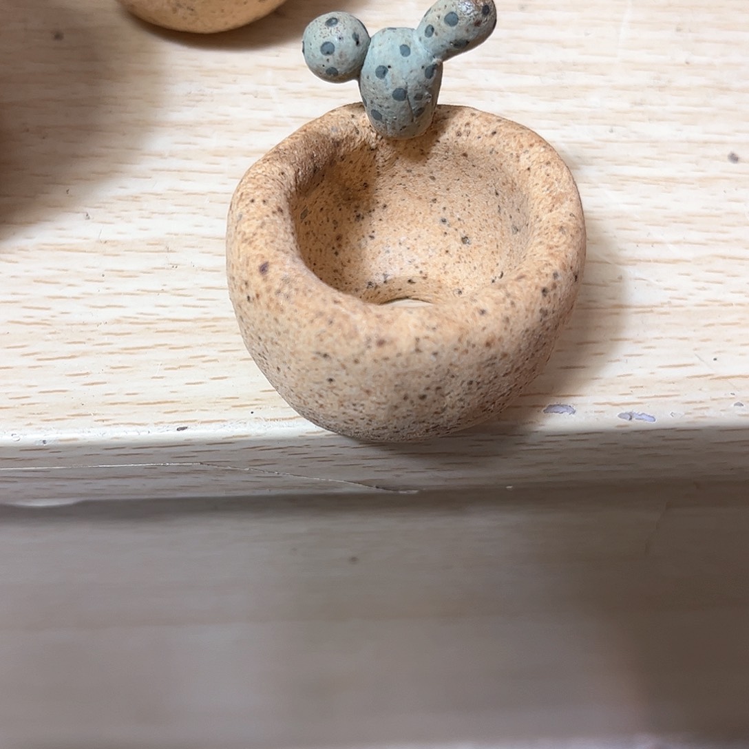 泥塑古镇炻陶花盆