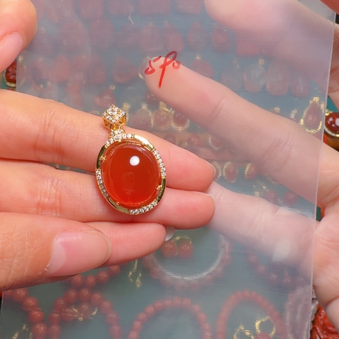 南红玛瑙南红银S925镶嵌