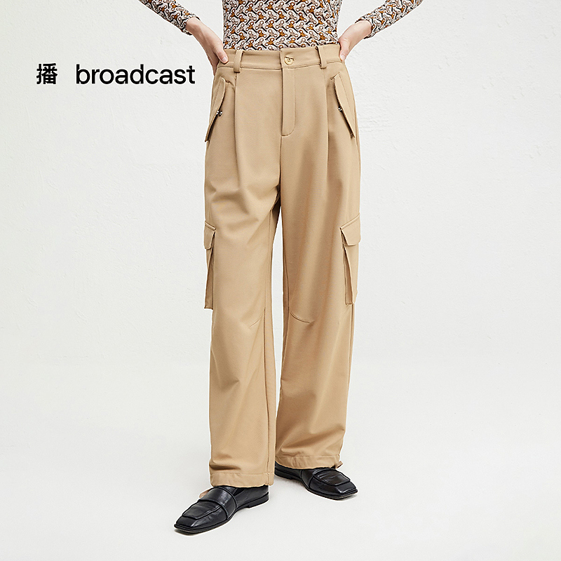 【达人专属】播舒适简约背后橡筋腰裤子BDR4KD4033