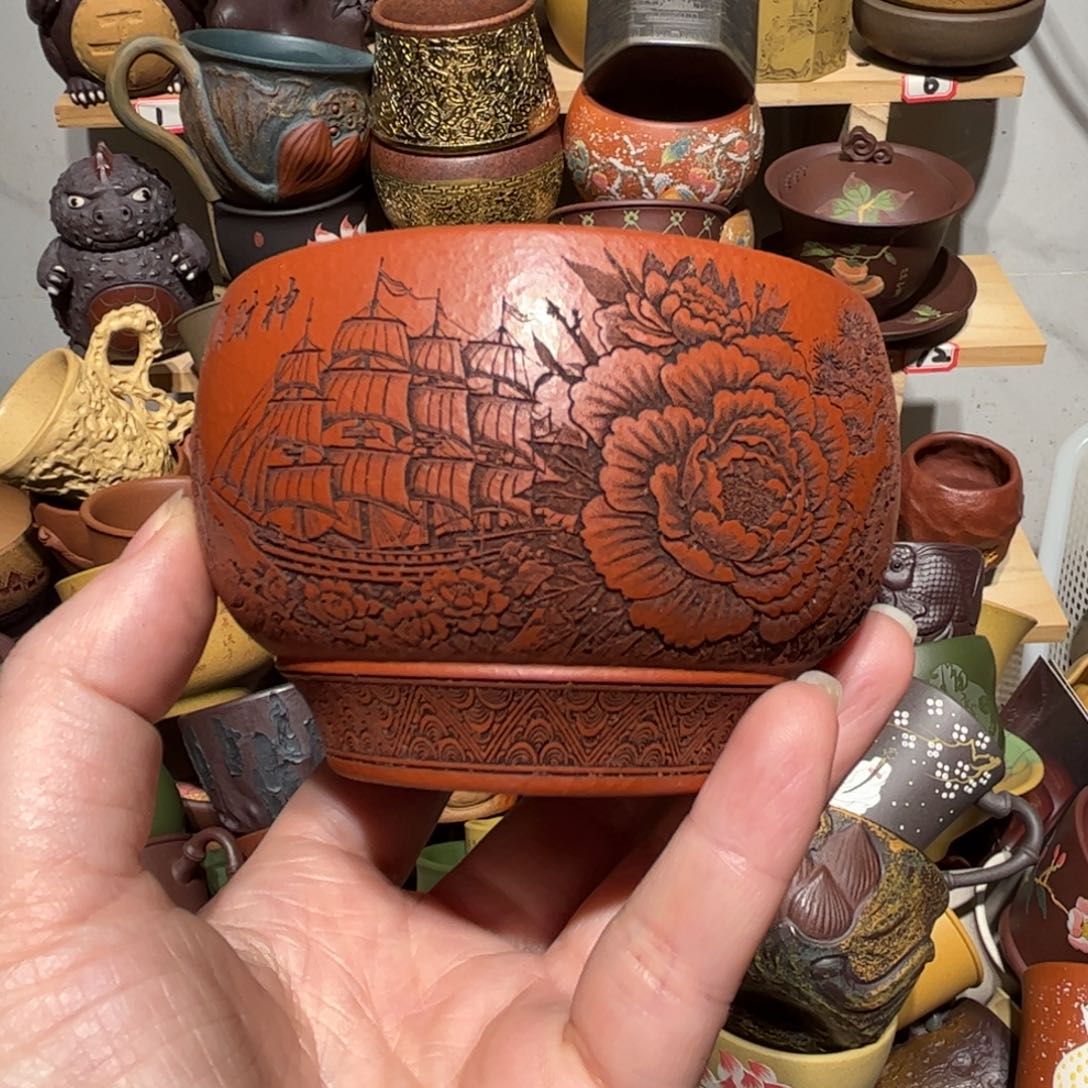 紫砂茶杯宜兴紫砂主人杯