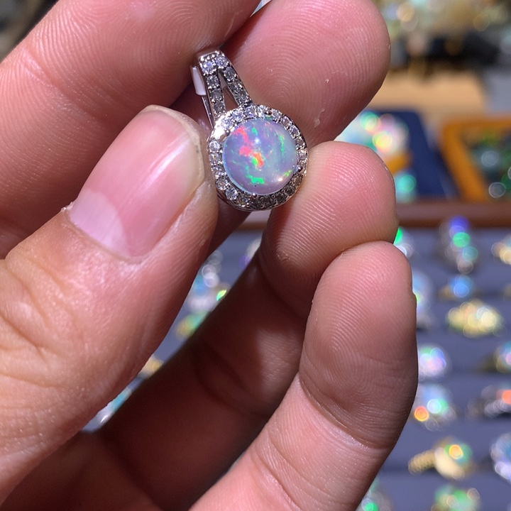 欧泊合金欧泊吊坠