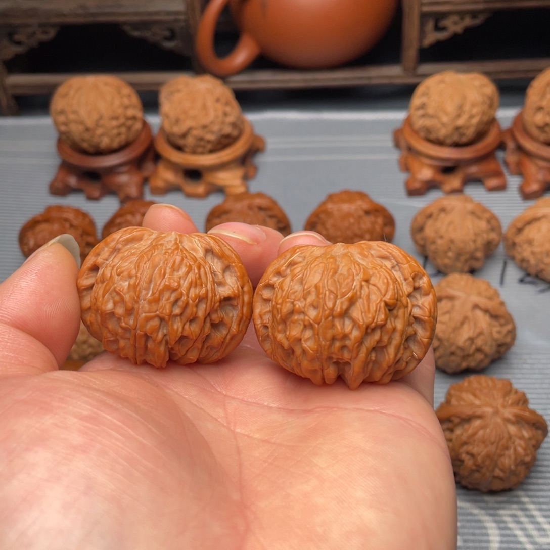 文玩核桃把件41山地磨dd127