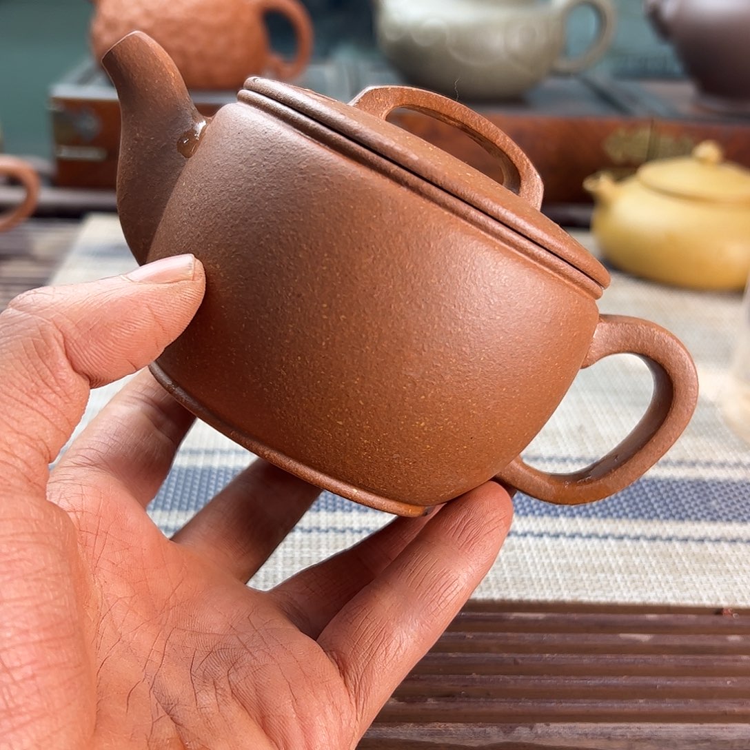 紫砂茶壶红降坡汗瓦