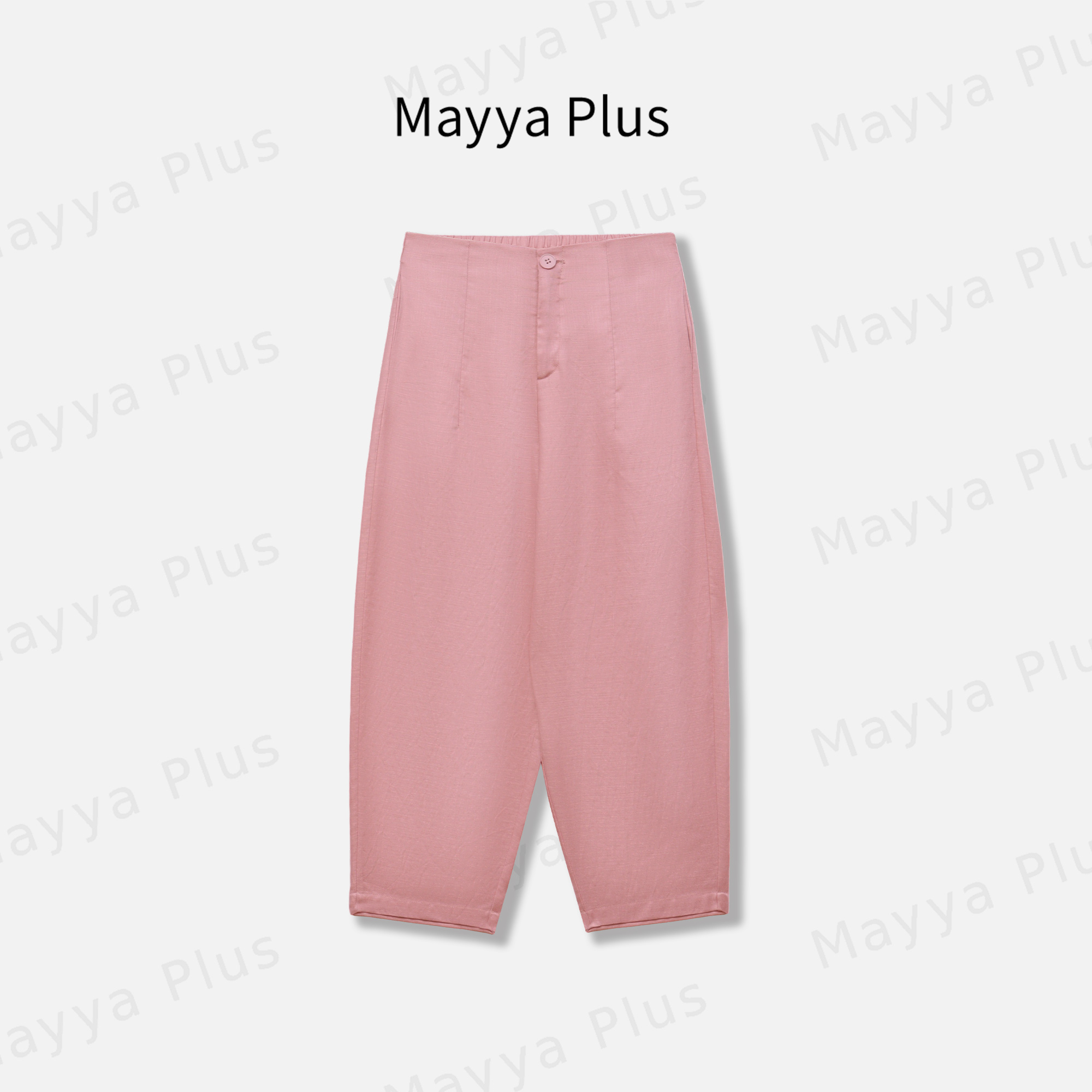 【追风麻裤】Mayya Plus麦芽定制气质显瘦欧若风梭织裤32528137