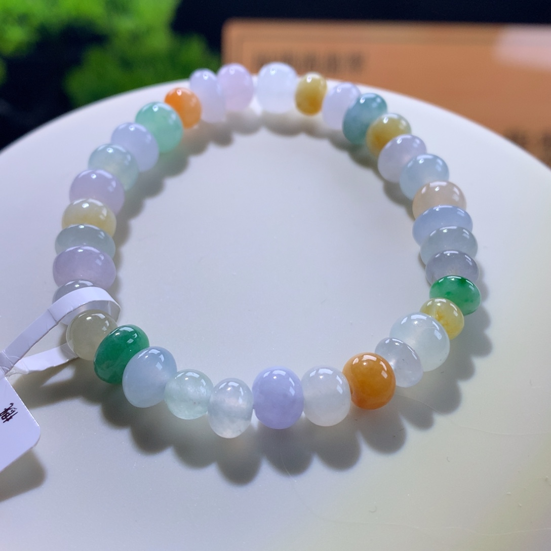 翡翠未镶嵌手链卡6～8.7