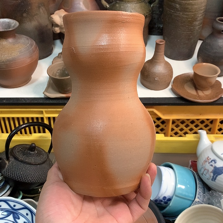 备前烧花瓶一个葫芦行