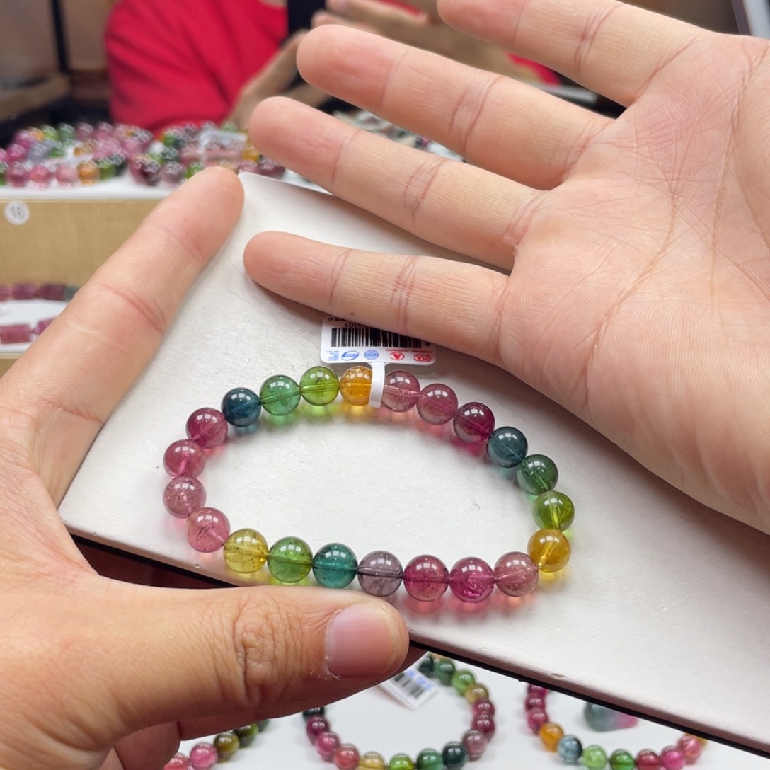 碧玺手串未镶嵌8.5mm.mmmmmmmmmmm