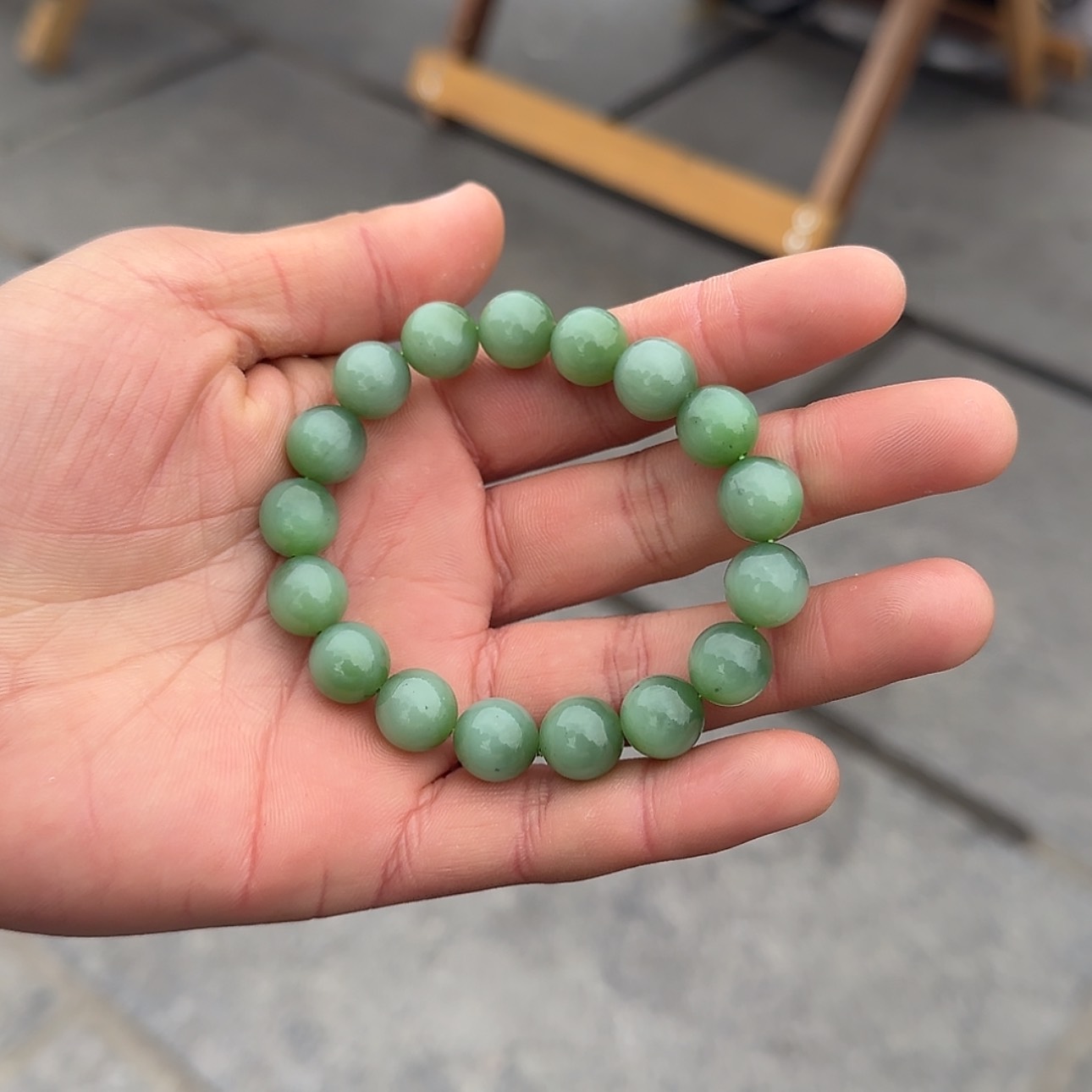 【闪购商品】和田玉手串未镶嵌碧玉猫眼手串