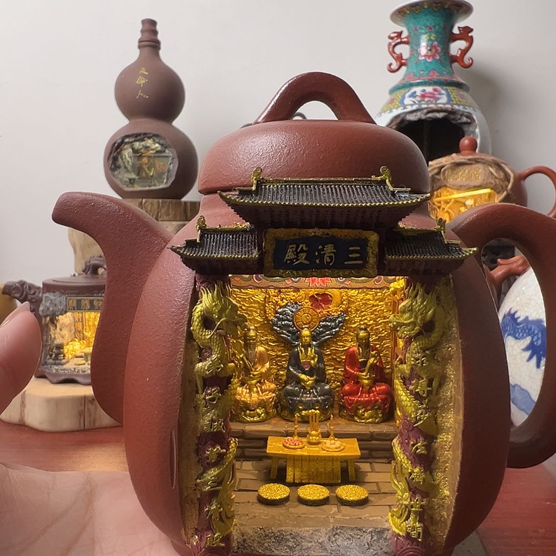 无花朵子*紫砂壶微景观