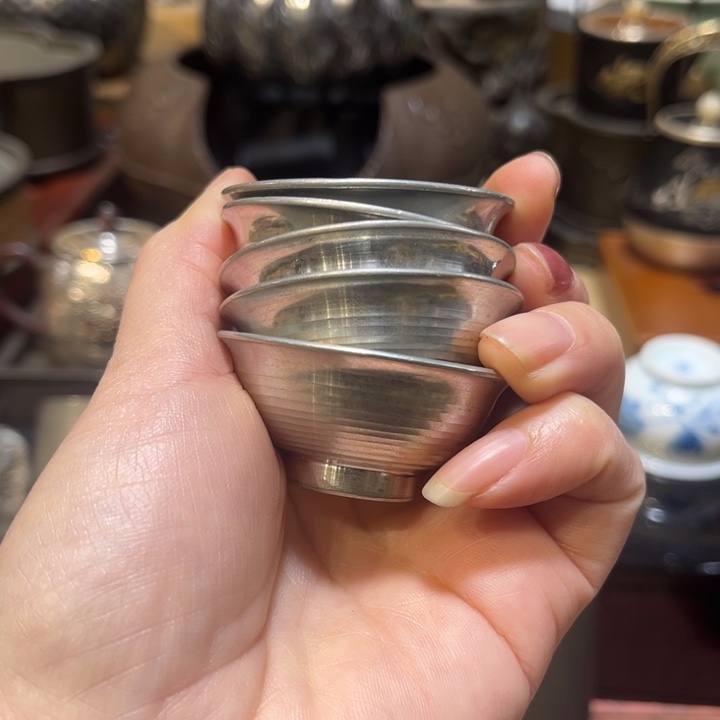 黄***地锡中古工艺品摆件
