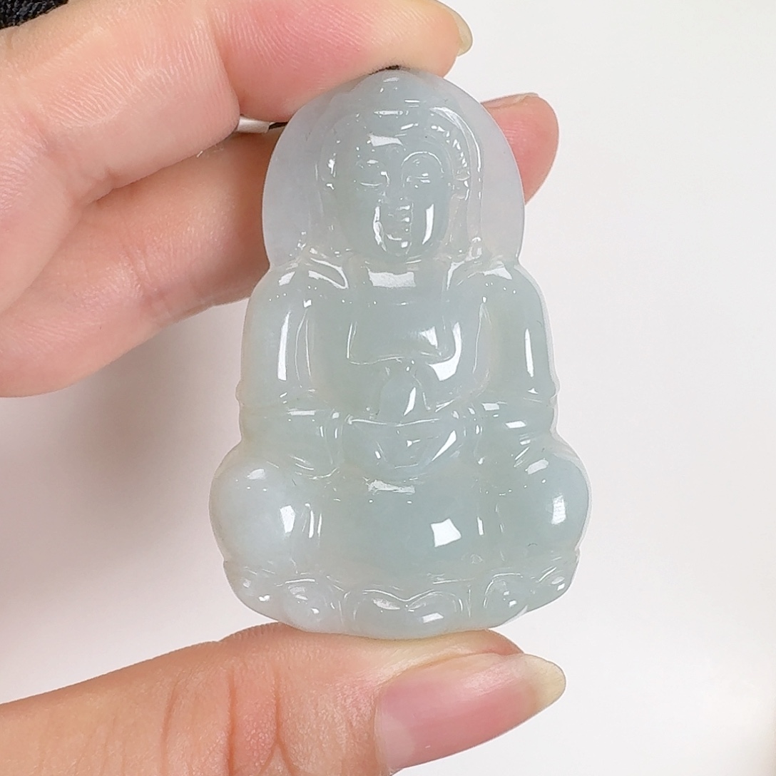 翡翠未镶嵌颈饰正装观音