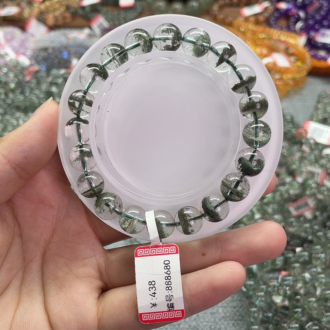 水晶手链未镶嵌天****深绿幽灵