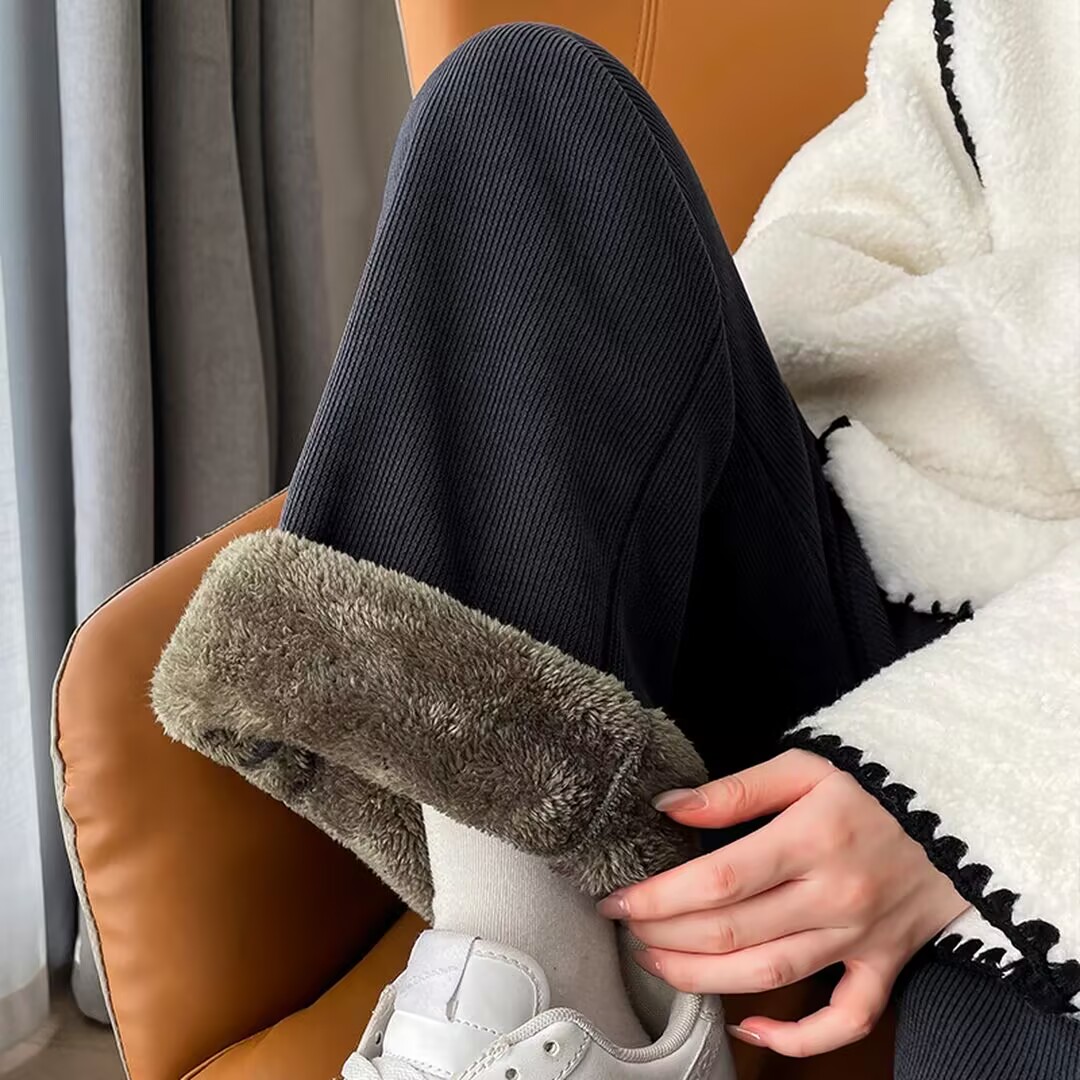 【加厚加绒1】阔腿裤显瘦保暖休闲裤秋冬外穿高腰显瘦宽松直筒裤女