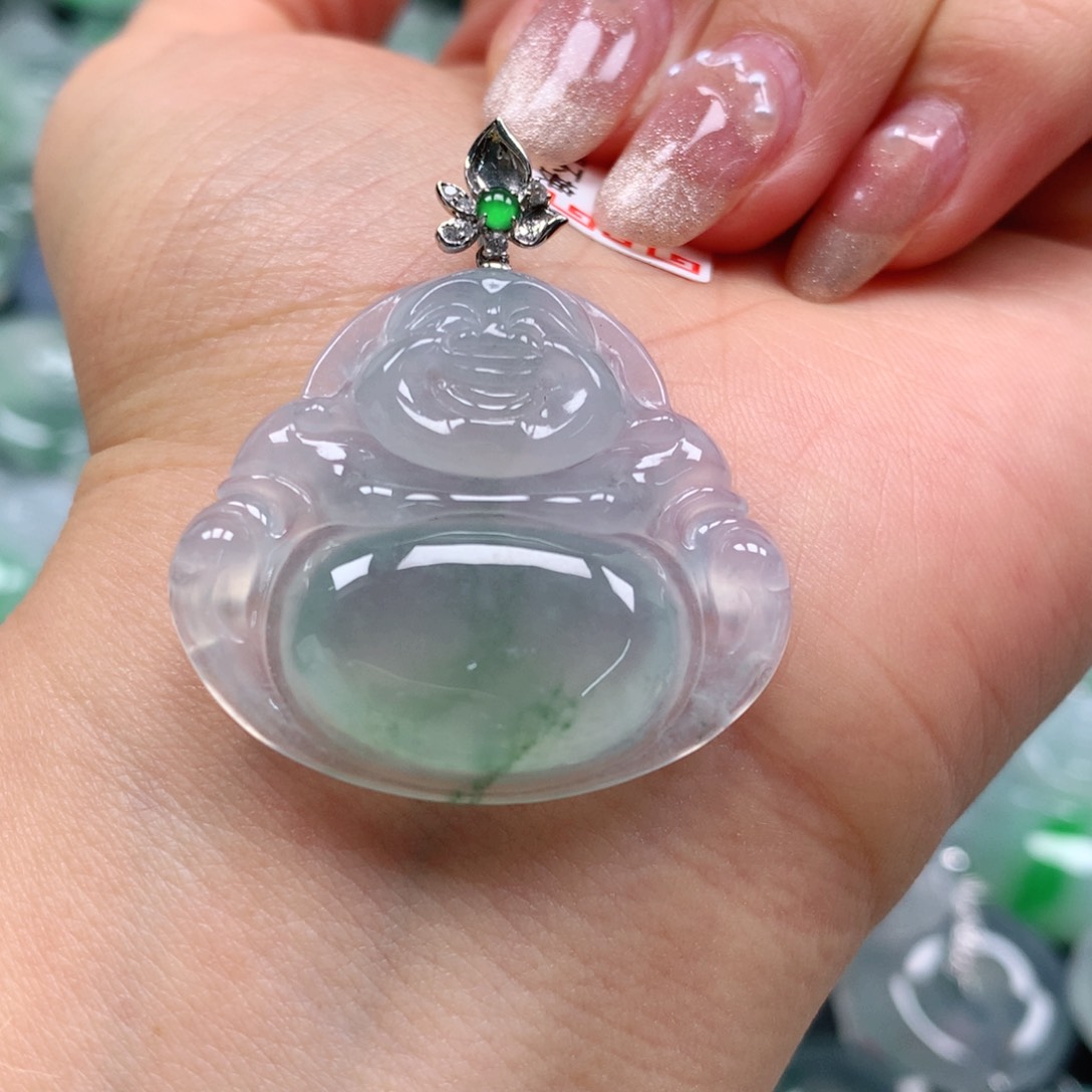 翡翠颈饰18K金镶嵌乐*妍天然翡翠