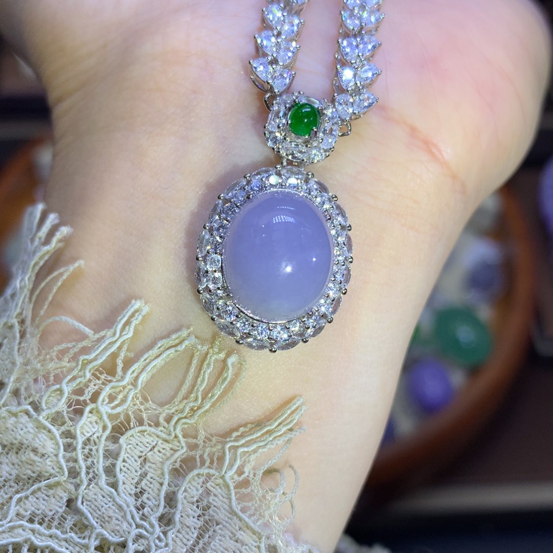 翡翠戒指银S925镶嵌翡翠