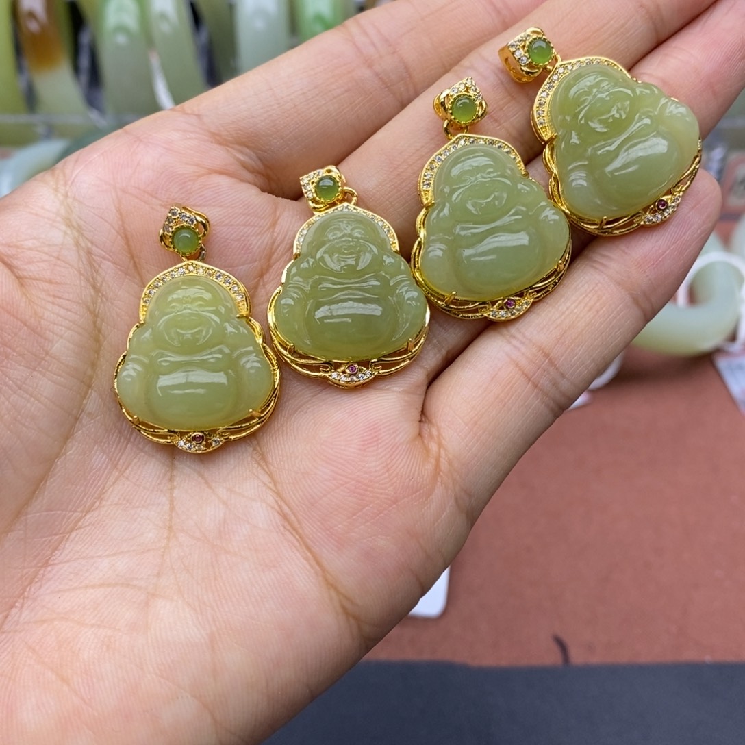 和田玉未镶嵌吊坠(不含链)