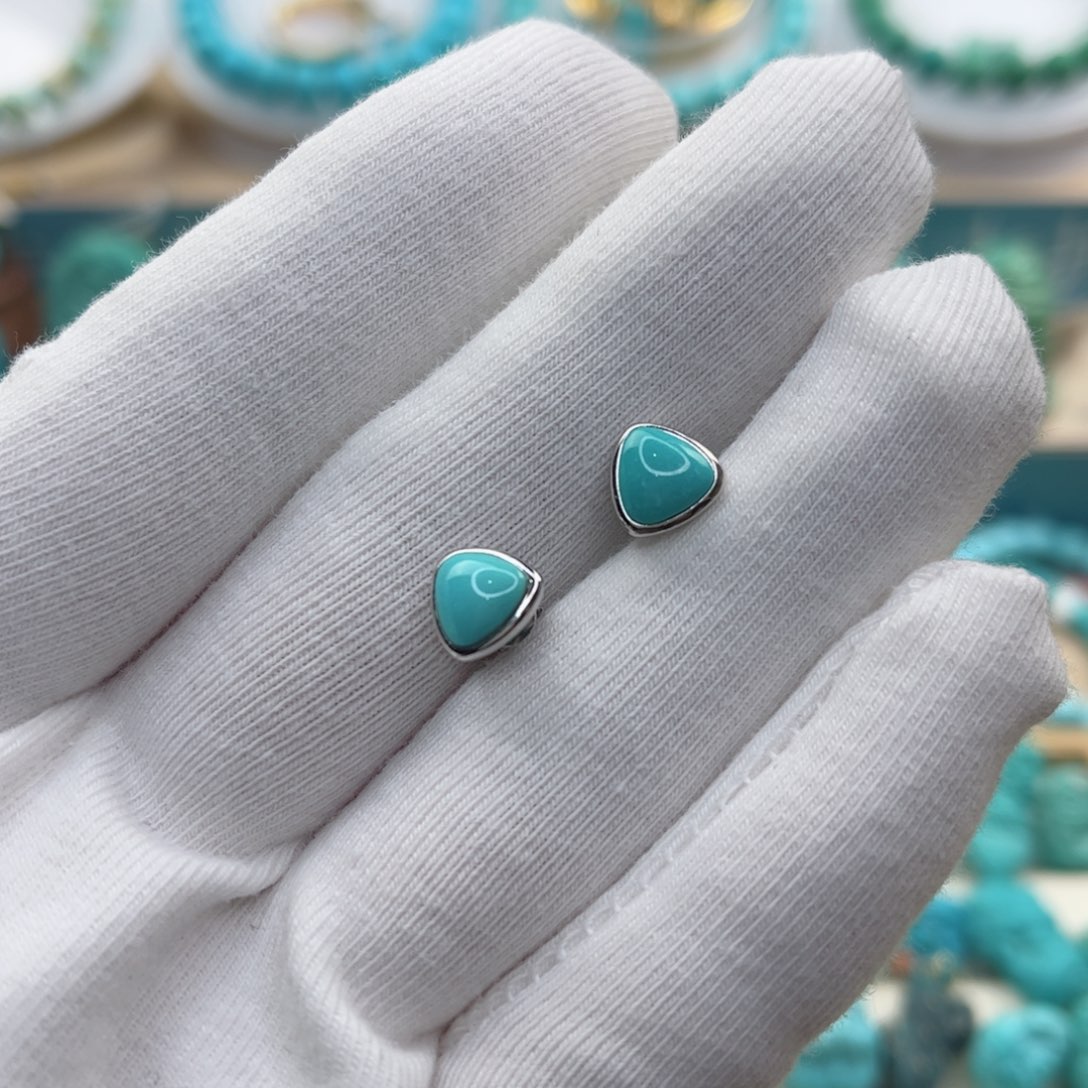 绿松石珠宝奇石银S925镶嵌