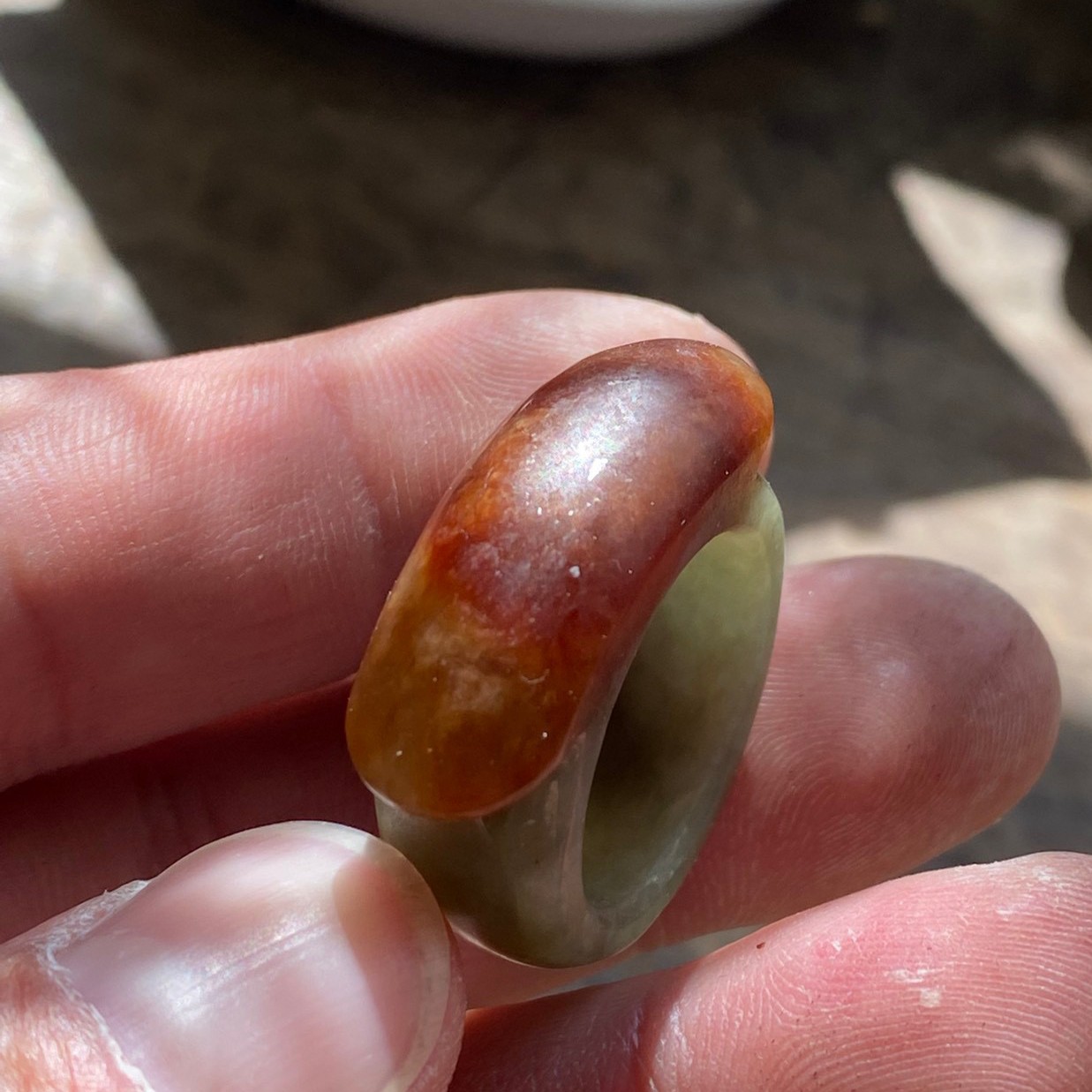 非金属陶瓷吊坠 鸿运当头老马鞍戒指，懂得看过来。
