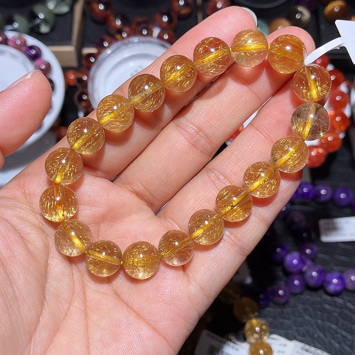 安***杨未镶嵌手链水晶发金