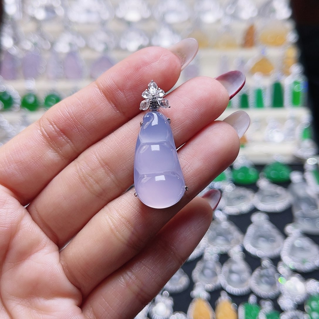 玛瑙/玉髓颈饰银S925镶嵌