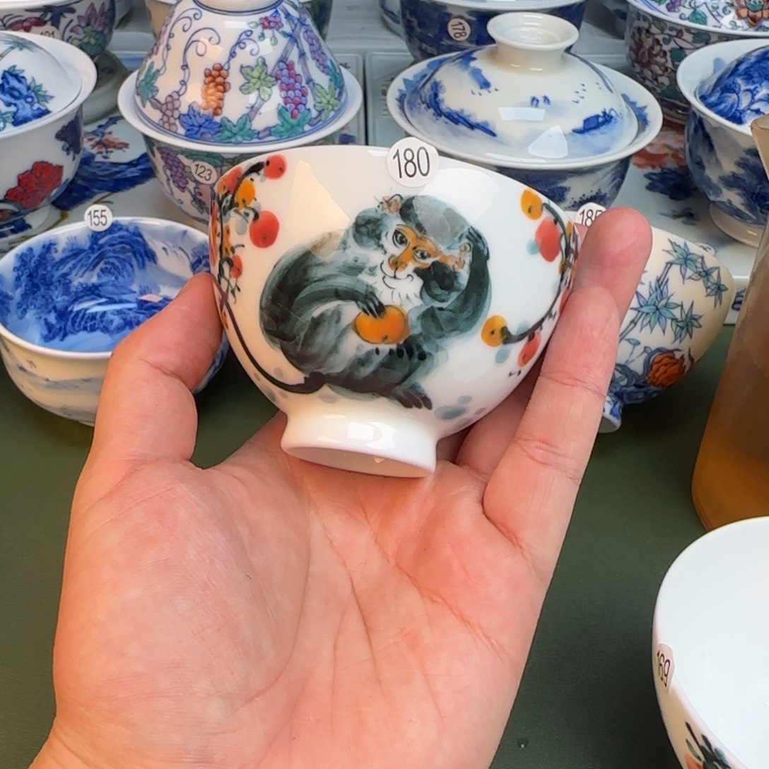 彦祖纯手工手绘茶具180