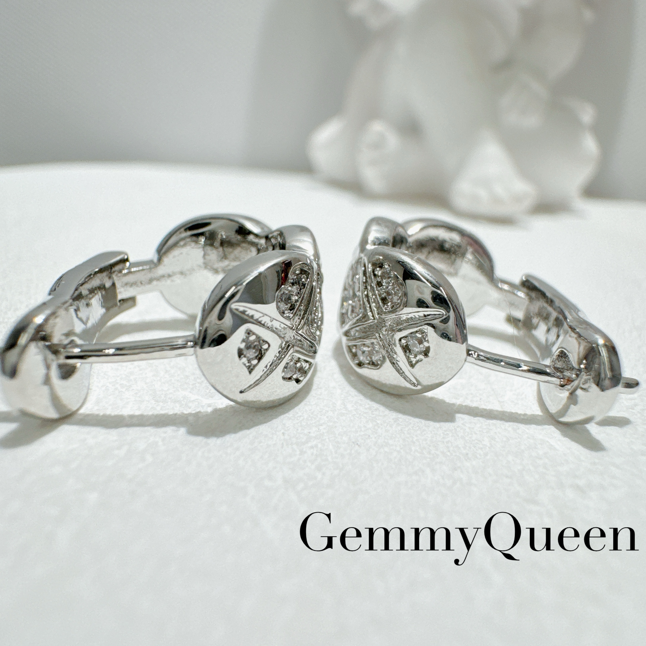 铜合金合成锆石耳饰 GemmyQueen 高定耳环GQ01134