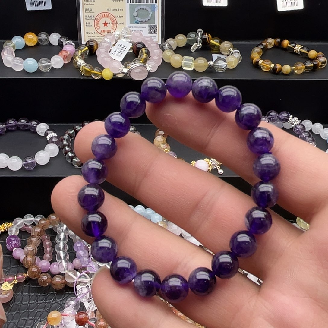 水晶手链未镶嵌乌拉圭紫水晶