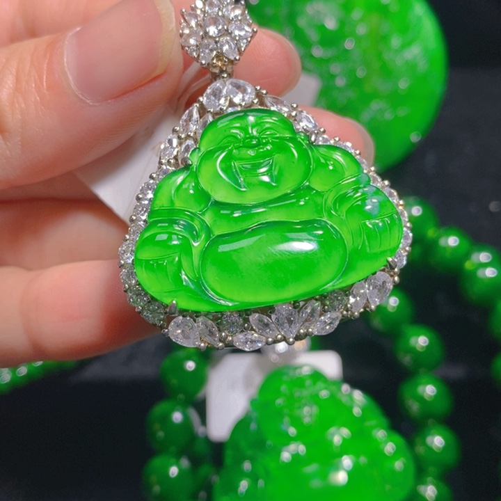 翡翠颈饰银S925镶嵌11111111111