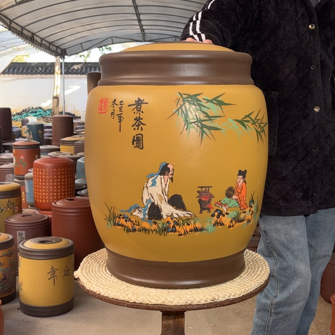 茶叶罐紫砂45 饼茶叶罐