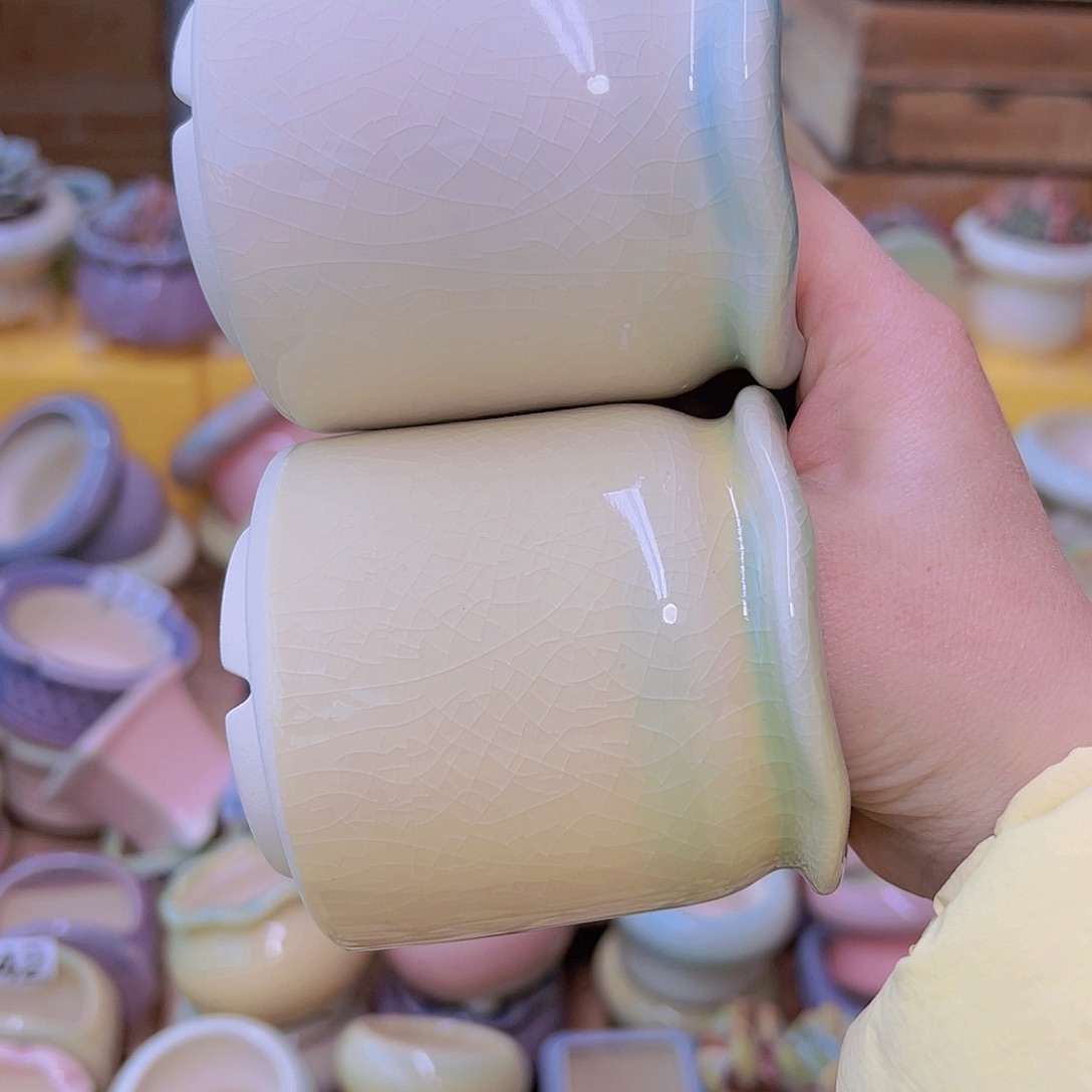 红陶陶瓷花盆满12包邮