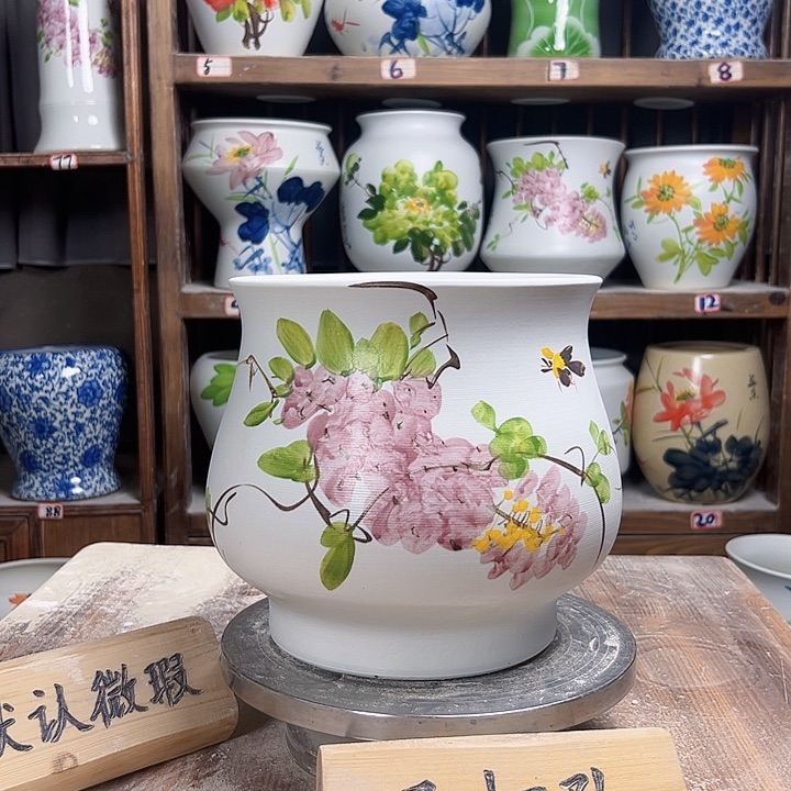 摆件高20口20紫藤新款新款陶瓷