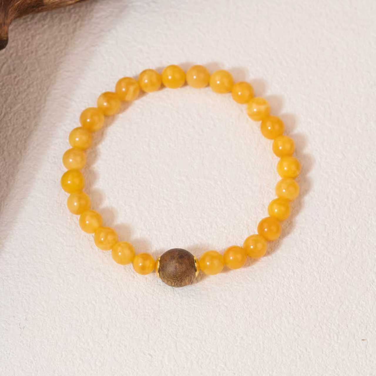 天然蜜蜡手串6mm-GDL378（多样性发其一）