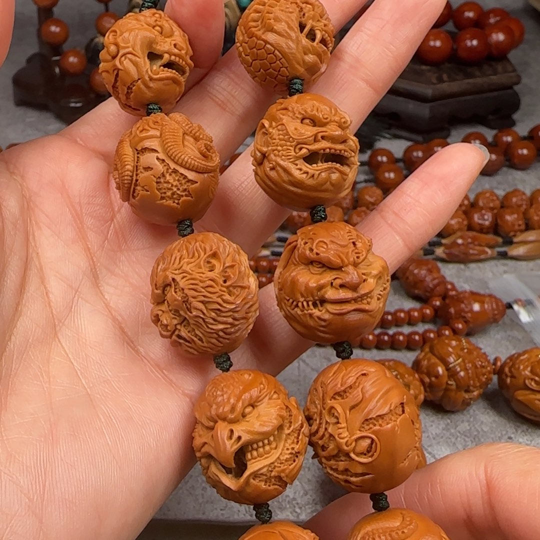 橄榄核手串/手链2.2尺寸十二生肖佛爷手持