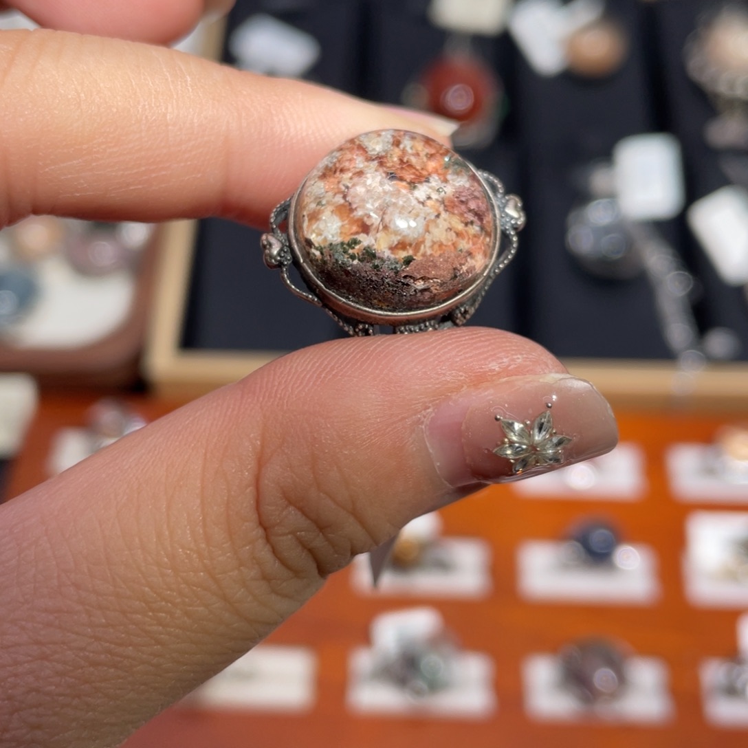 戒指银S925镶嵌水晶