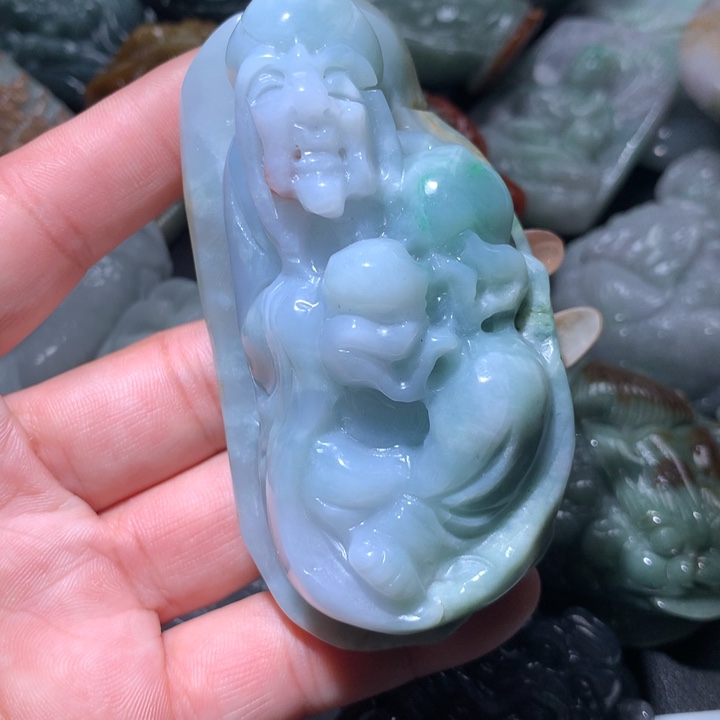 翡翠未镶嵌颈饰保真天然A货翡翠