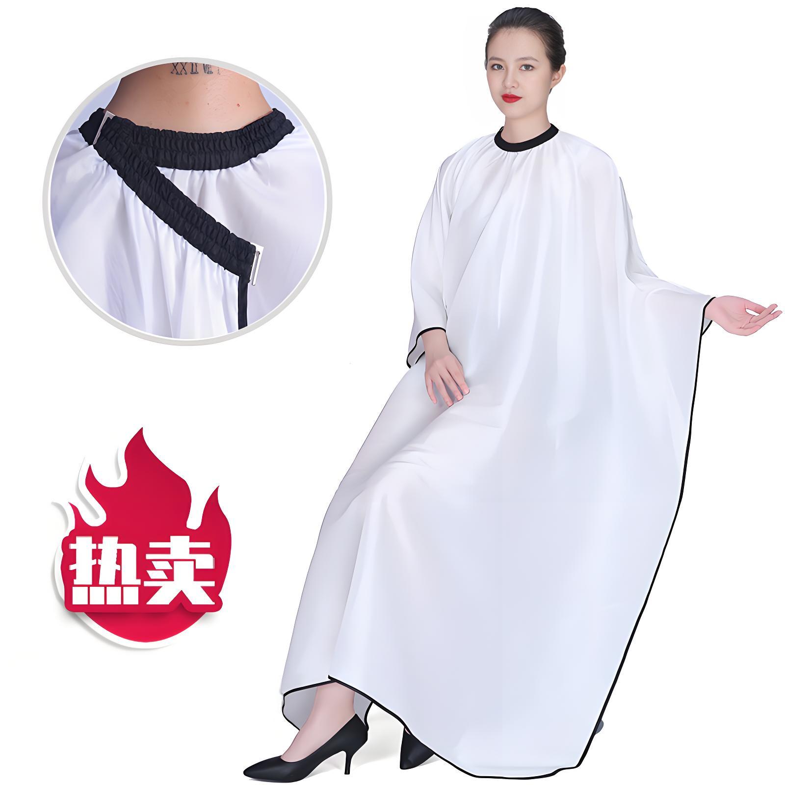 4.1白色围布美发店专用围布白色防静电防碎发