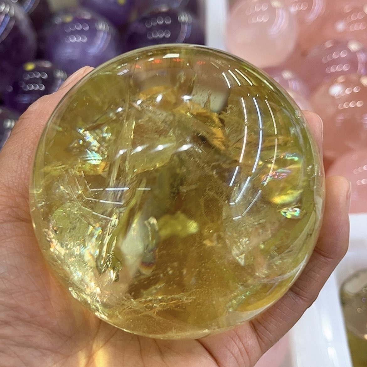 【闪购商品】水晶摆件球未镶嵌花*