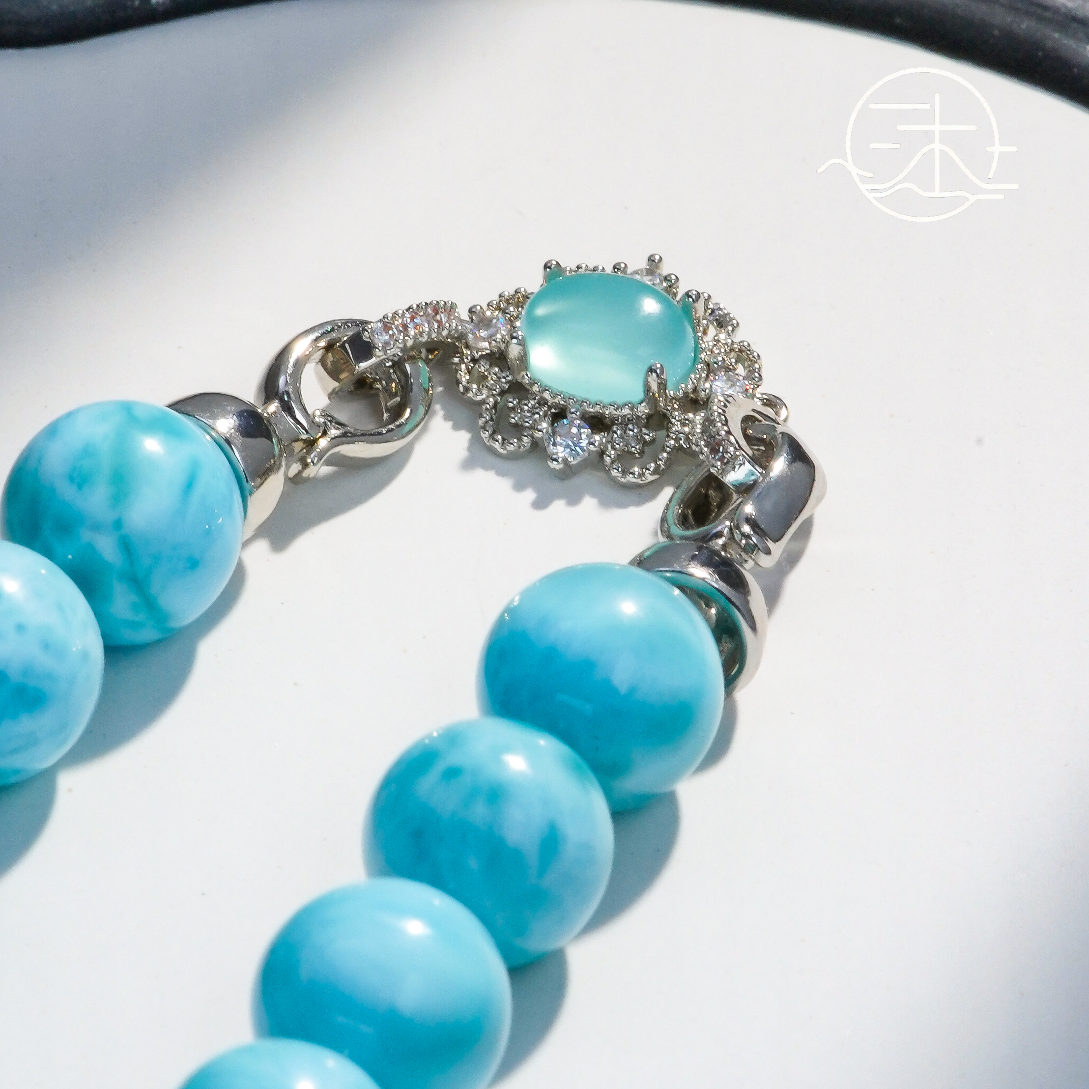 木润【海纹石】天然海纹石雪花幽灵项链