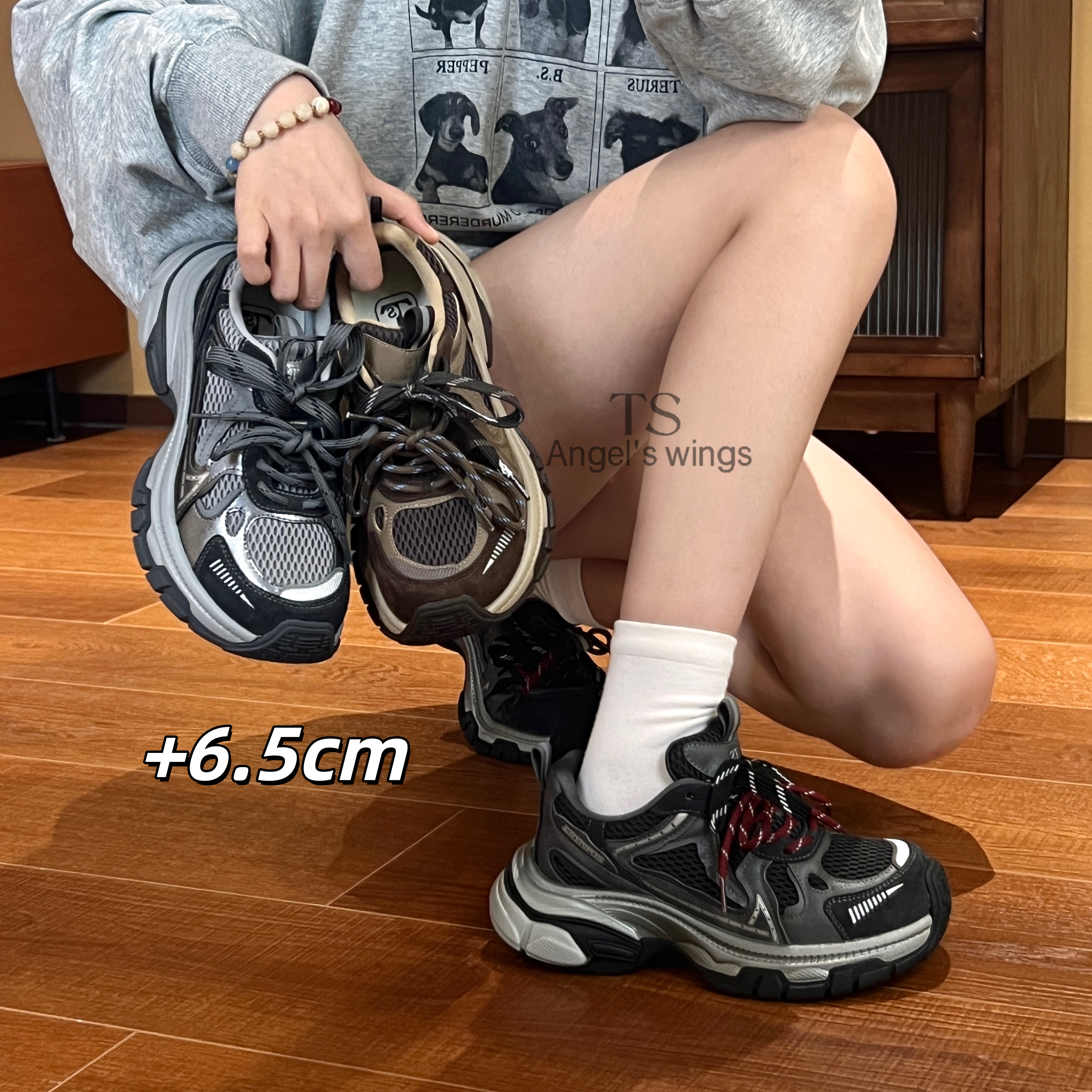 TS/TS2025秋季新款时尚百搭透气潮流户外通勤厚底老爹鞋休闲鞋女