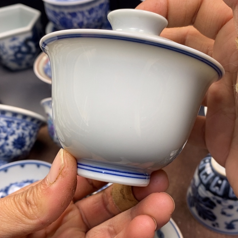 【闪购商品】景德镇白胎小盖碗