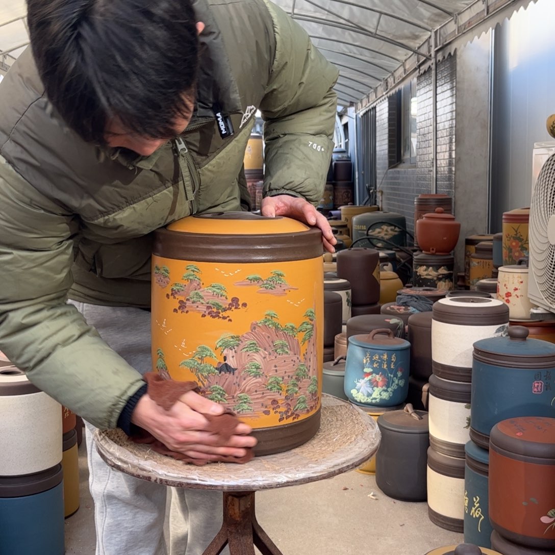 紫砂茶叶罐12 饼茶叶罐