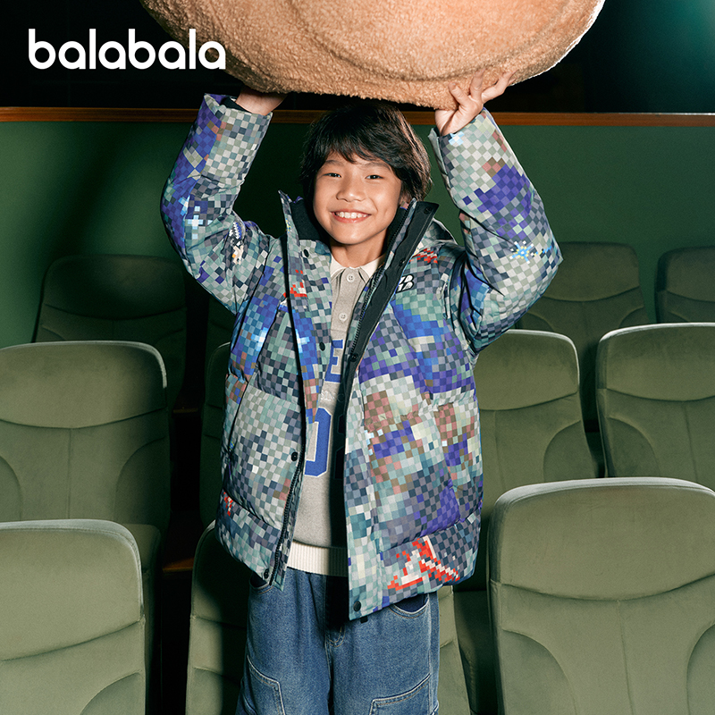 【商场同款】巴拉巴拉男儿童装玩具羽绒服连帽2025冬装防护加厚保暖